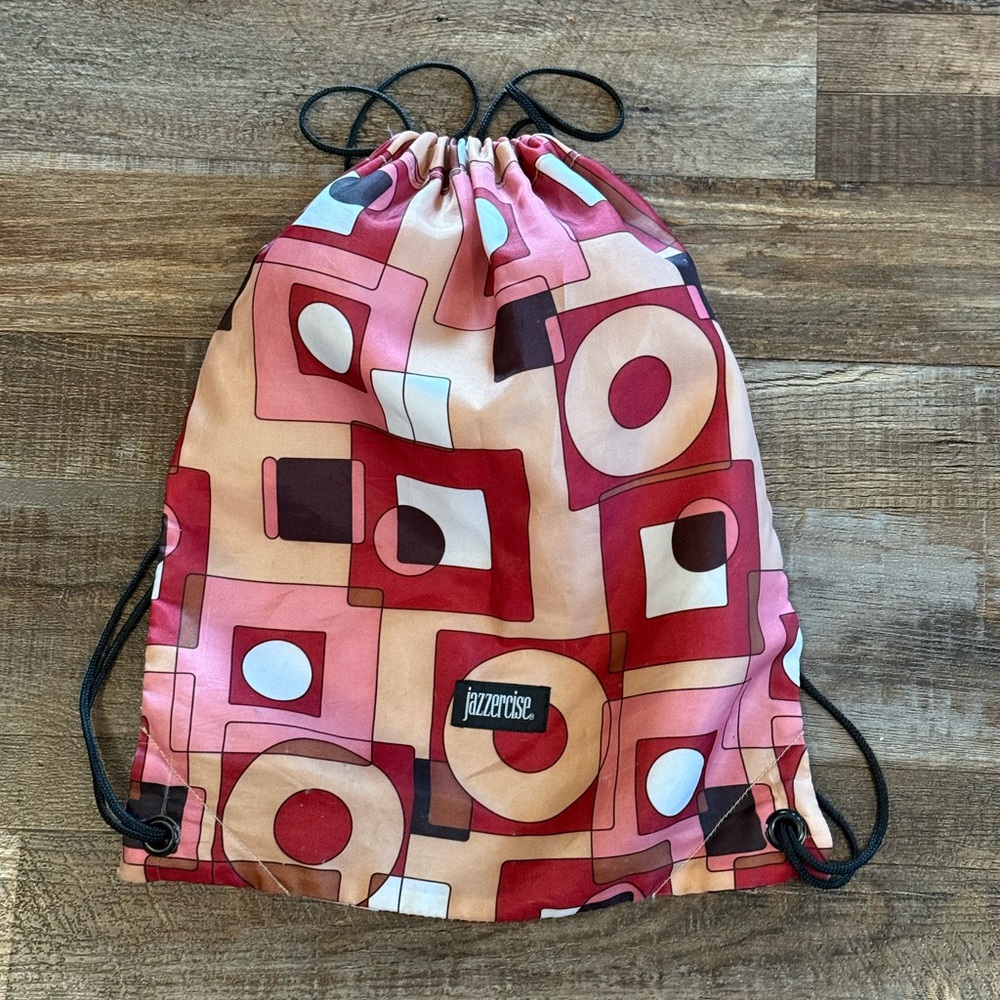 Geometric Drawstring Backpack - image 2